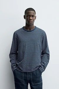 STRIPED JACQUARD T-SHIRT