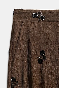SEQUIN WIDE LEG PANTS