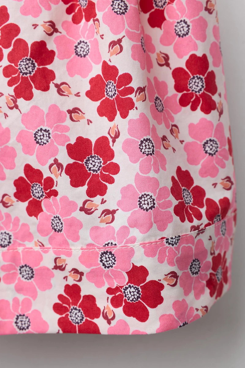 SHORT EN POPELINE À FLEURS
