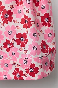 SHORT EN POPELINE À FLEURS