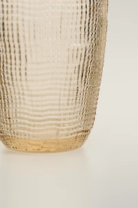 RAISED DESIGN GLASS TUMBLER