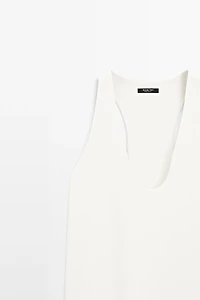Flowing V-neckline top