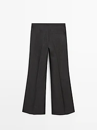 Pantalon flare effet denim