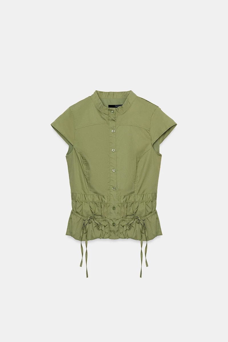 POCKET TRENCH COAT TOP