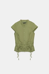 POCKET TRENCH COAT TOP