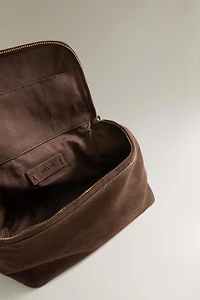 TROUSSE DE TOILETTE CROÛTE DE CUIR