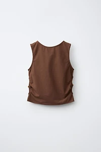 EMBROIDERED CUT-OUT T-SHIRT
