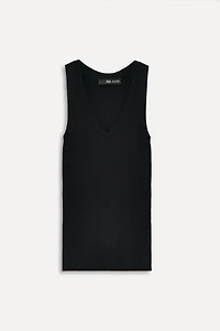 RIB KNIT SLEEVELESS TOP 50TH ANNIVERSARY