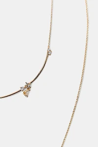 2-PACK MINIMAL GLITTER NECKLACES