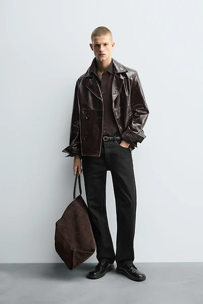 SHINY LEATHER JACKET