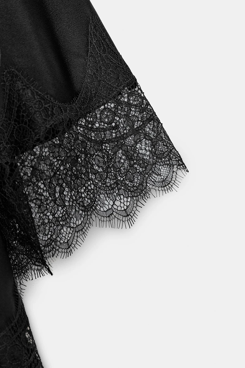 ASYMMETRIC LACE TOP ZW COLLECTION