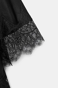 ASYMMETRIC LACE TOP ZW COLLECTION