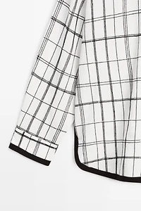 Cotton blend check shirt