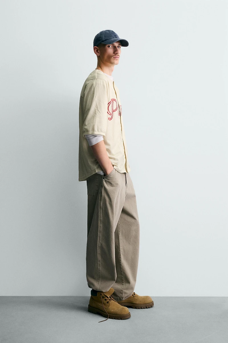 EMBROIDERED TEXTURED SHIRT
