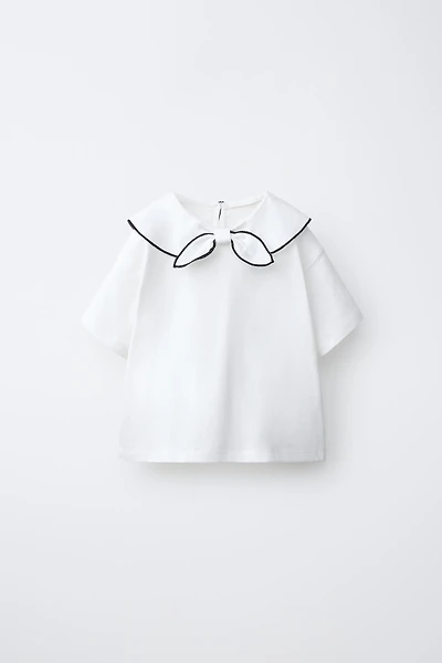 SCARF BOW T-SHIRT