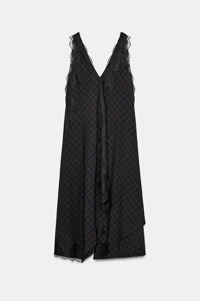 ROBE EN MATIÈRES VARIÉES ET DENTELLE ZW COLLECTION LIMITED EDITION