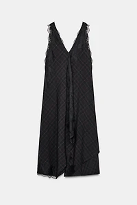 ROBE EN MATIÈRES VARIÉES ET DENTELLE ZW COLLECTION LIMITED EDITION