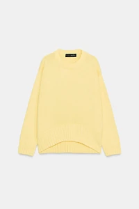 PULL EN MAILLE À BAS ASYMÉTRIQUE