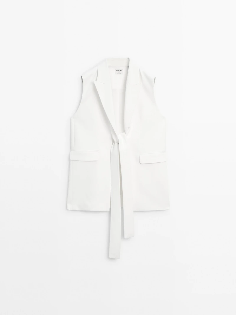 Smart waistcoat with bow detail - STUDIO