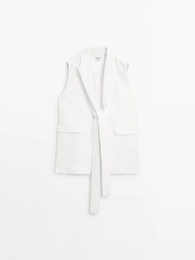 Smart waistcoat with bow detail - STUDIO