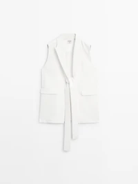 Smart waistcoat with bow detail - STUDIO