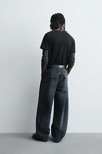 WASHED BALLOON FIT JEANS