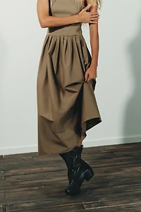 STRAPLESS MIDI DRESS