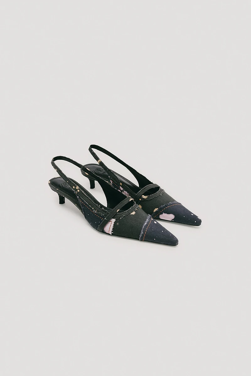 LIMITED EDITION DENIM SLINGBACK SHOES