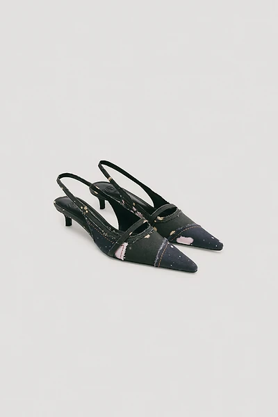 LIMITED EDITION DENIM SLINGBACK SHOES