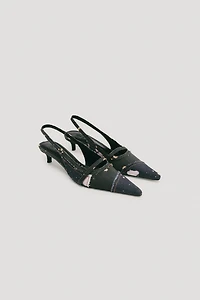 LIMITED EDITION DENIM SLINGBACK SHOES