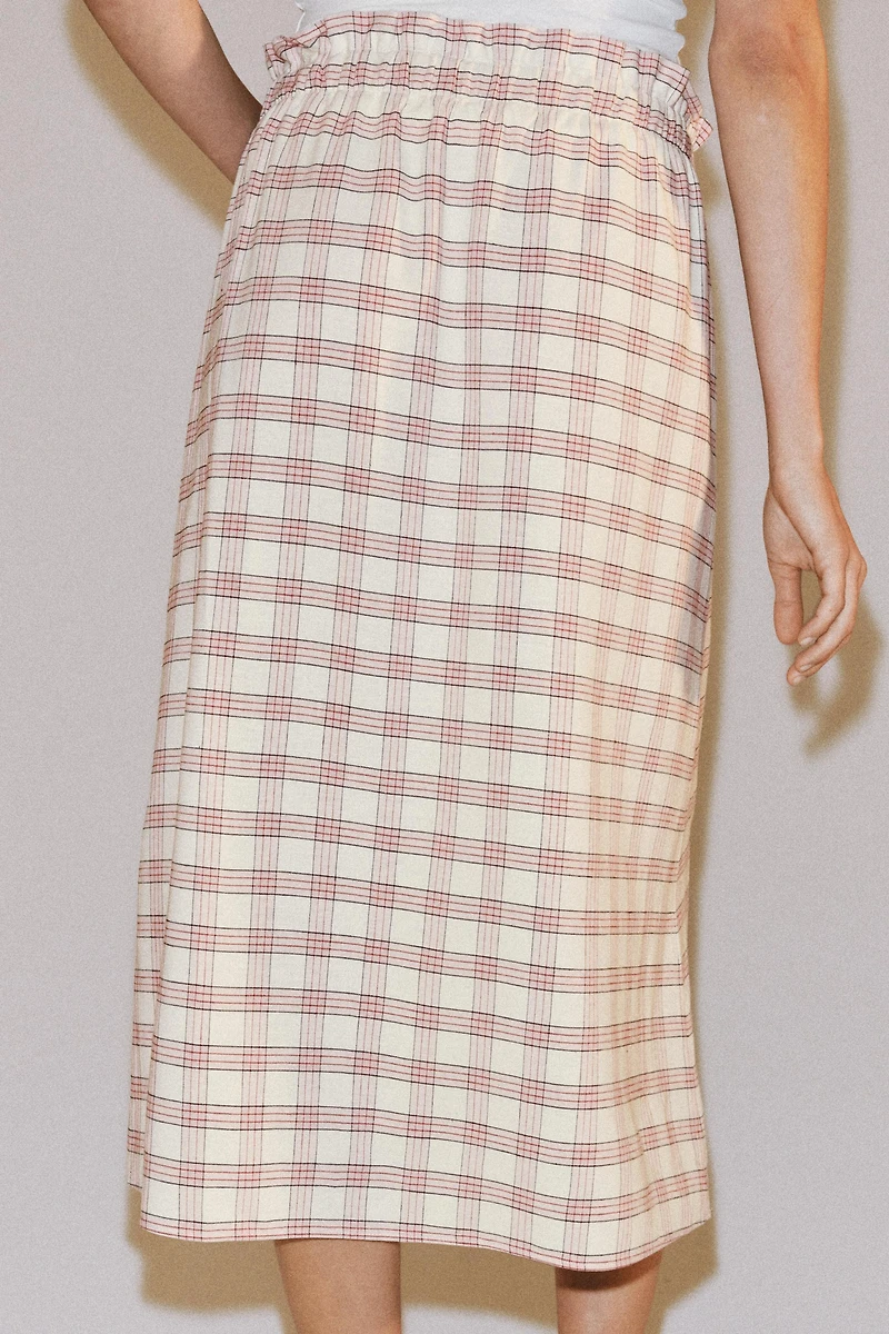 PLAID MIDI SKIRT ZW COLLECTION