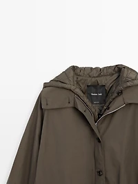 Parka with puff detail