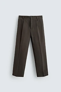 WASHED EFFECT SUIT PANTS