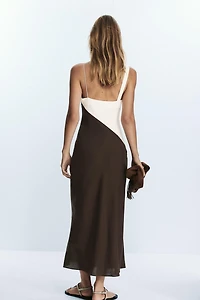 COMBINATION MIDI DRESS