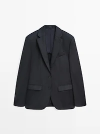 American wool blend flannel suit