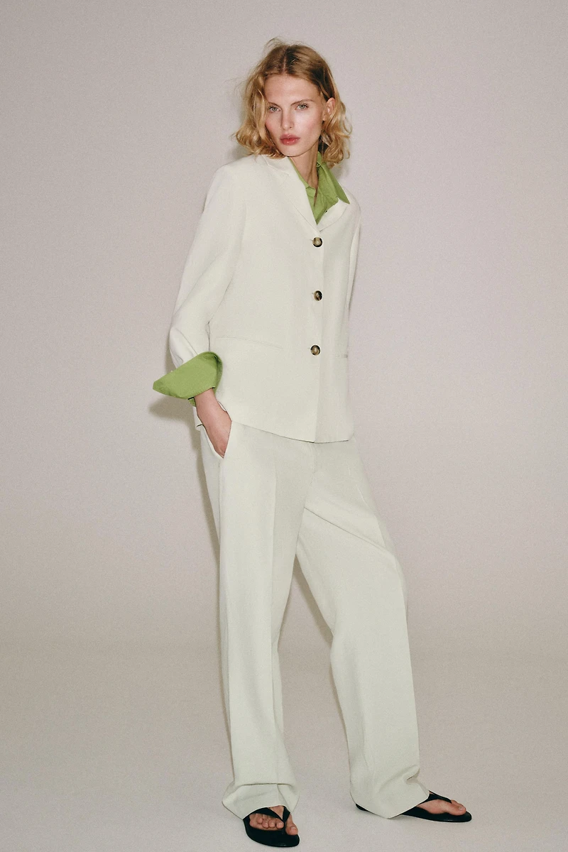 ZW COLLECTION STRAIGHT LINEN BLAZER