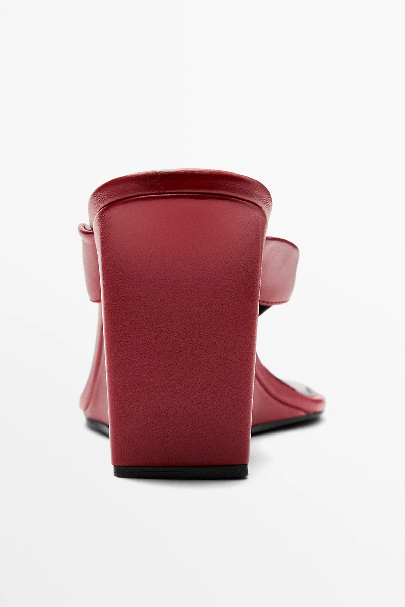 Leather wedge sandal - MADE SPAIN
