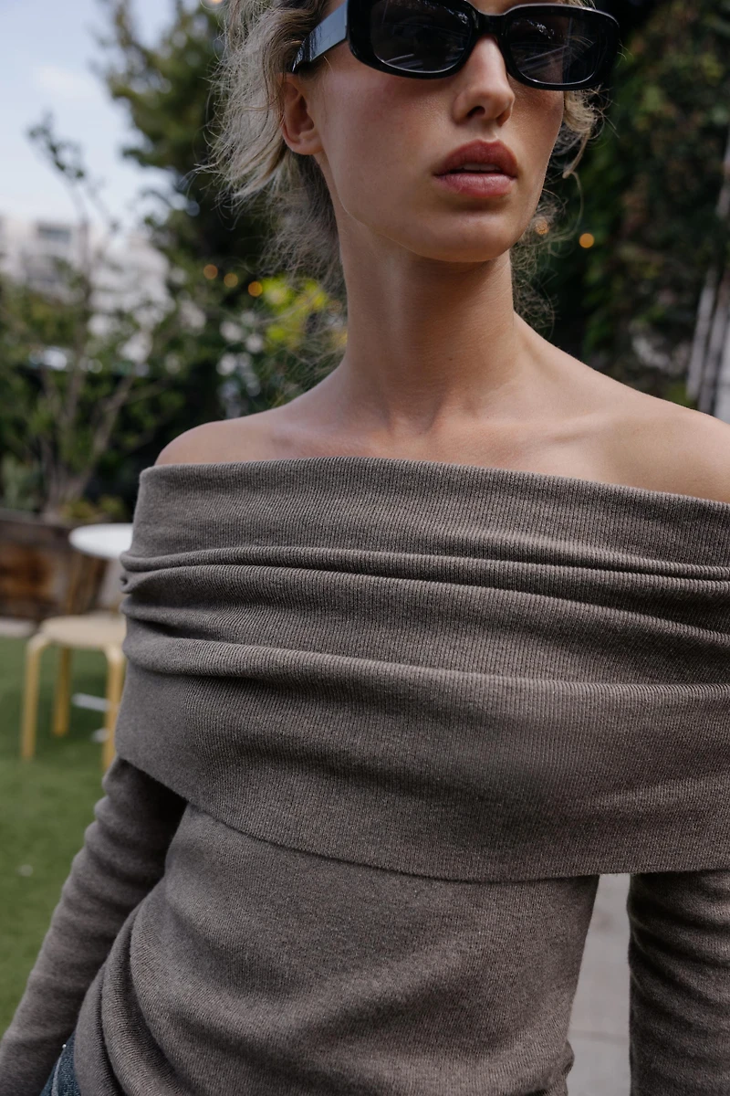 TOP EN MAILLE BUSTIER FRONCES