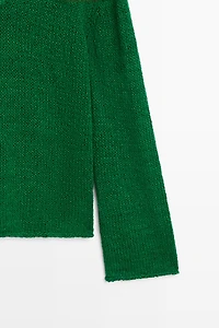 Cotton-blend knit sweater