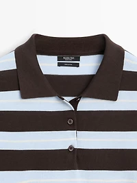 Striped cotton knit sweater