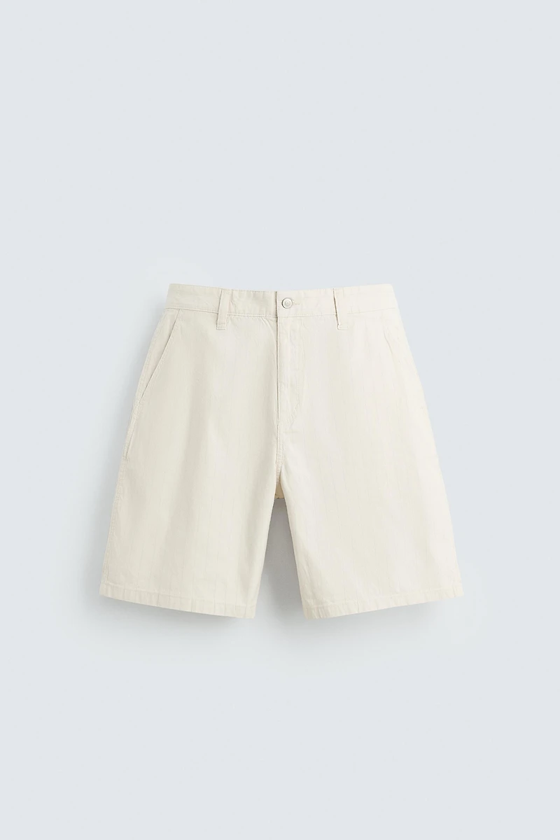BERMUDA REGULAR FIT RAYURES