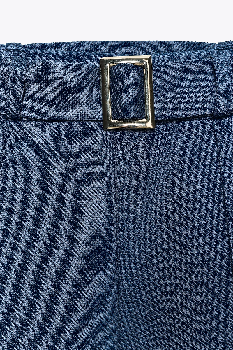 TWILL SEAM BELTED PANTS