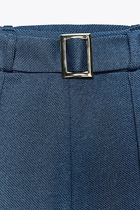 TWILL SEAM BELTED PANTS