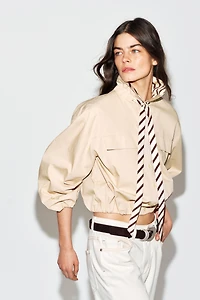 CONTRAST COLLAR POPLIN SHIRT