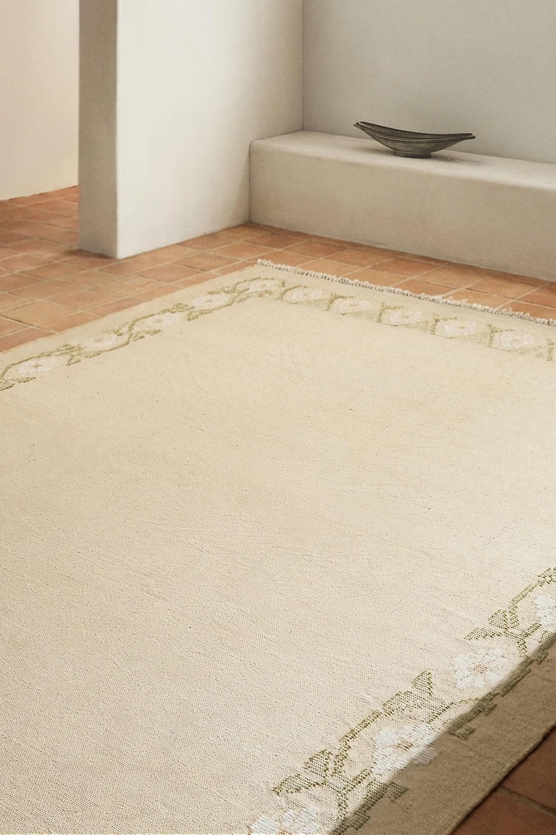 TAPIS JACQUARD FLEURS