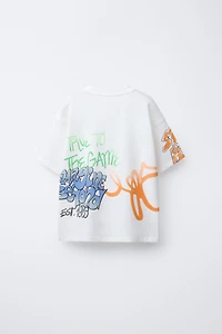 T-SHIRT À IMPRIMÉ GRAFFITI