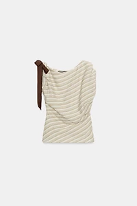 STRIPED TIE TOP