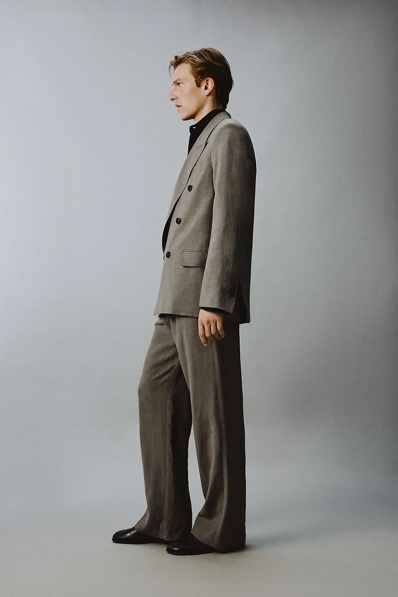 PANTALON DE COSTUME FLARE FIT VISCOSE - LIN