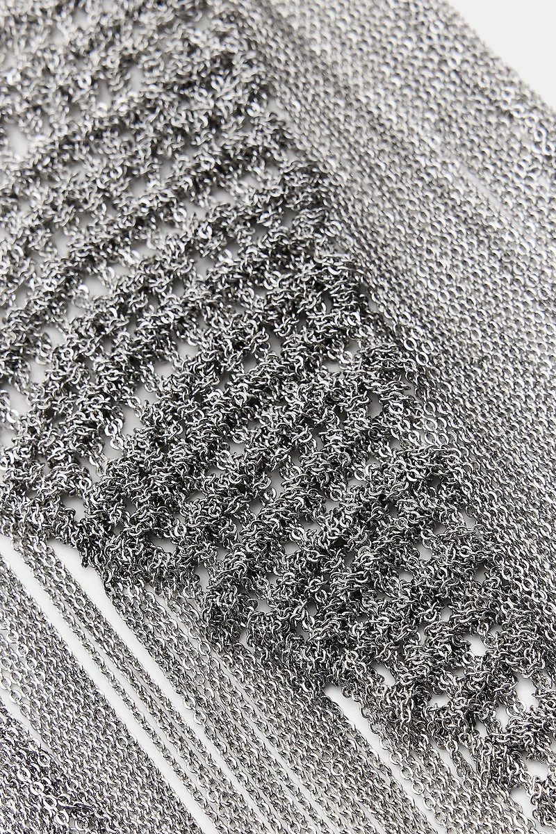 FRINGED MESH NECKLACE