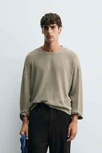 OPENWORK TEXTURED T-SHIRT